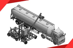 Mobile Big Bag Discharge and Bulk Truck Loading System