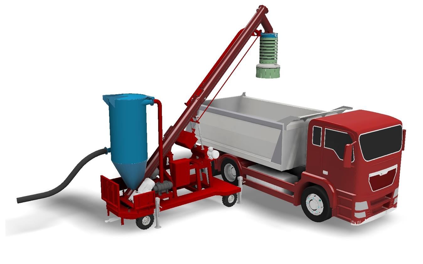 Mobile Truck Loading System With Vacuum System Polimak