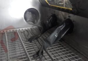 Bag dump station safety gloves 