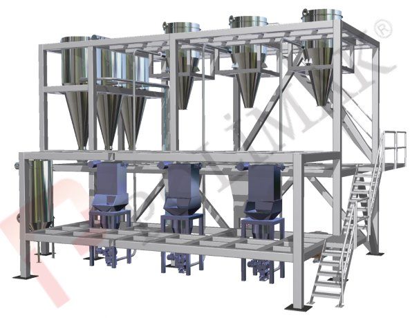 Bag dump stations bulk material transfer batching and weighing automation systems