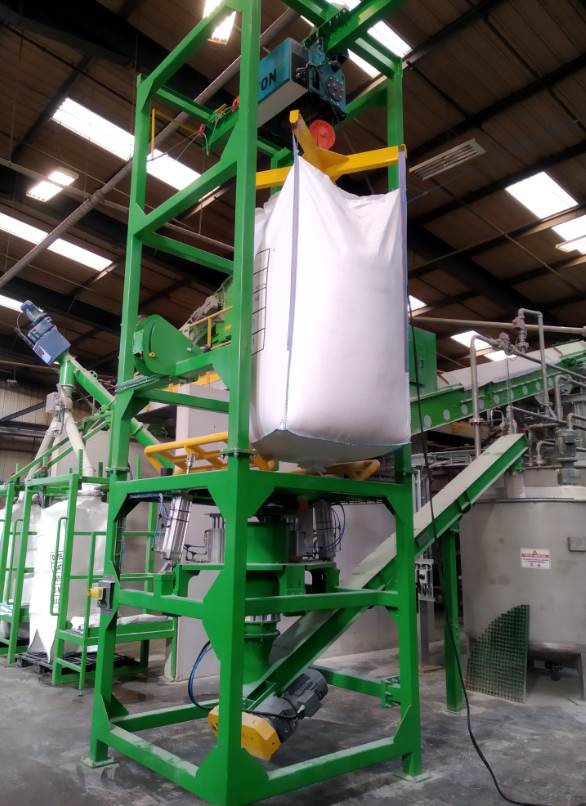 Big bag feeding system Calcium carbonate