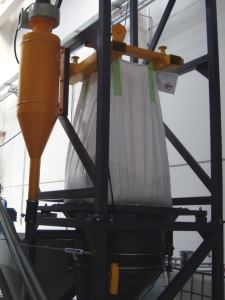 Jet filter dust collector of bigbag discharge system