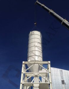 Calcium carbonate powder storage silo