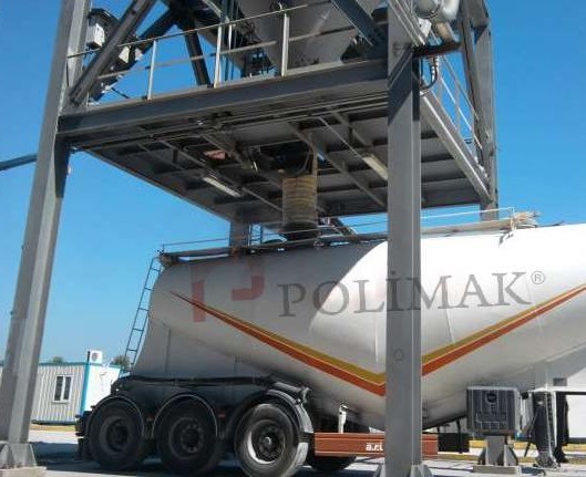 Bulk tanker truck loading telescopic chute