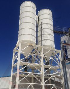 Calcium carbonate cement storage silos