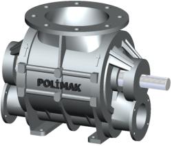 Blow Through Rotary Airlock With Pipeline Connection Flanges