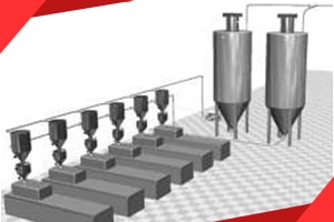 Plastics granules handling feeding systems conveying