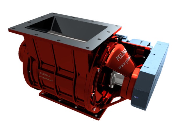 Offset rotary valve model