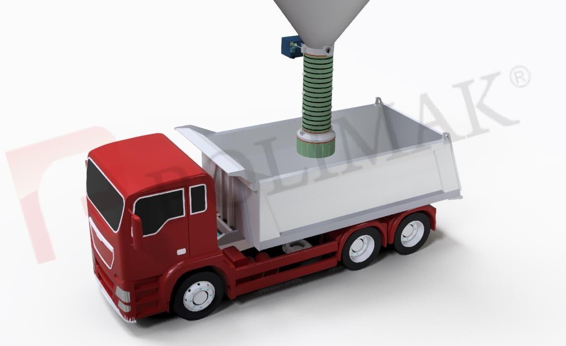 Open Truck Loading Telescopic Vhutes Bulk Solids Handling Truck Loading