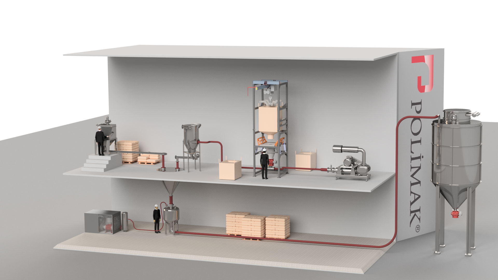 Pneumatic conveyor clearance