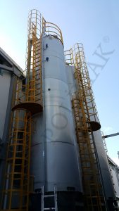 Bulk powder silo container stainless steel