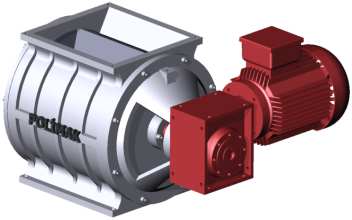 Rotary Airlock Worm Gear Box Connection