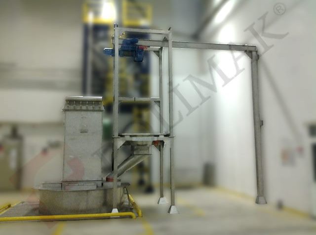 Powdered food grade big bag emptying station stainless steel 