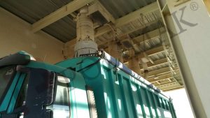 Telescopic spouts for open truck loading bulk material handling