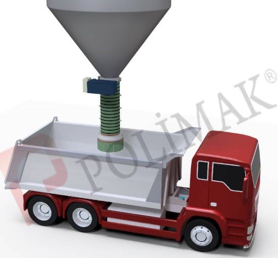 Telescopic Open truck loading chute dustless telescopic loading of trucks