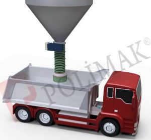 Open truck loading spout dustless telescopic loading of trucks