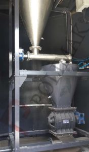 Pnömatik taşıma sistemi hava kilidi besleme vidalı konveyör