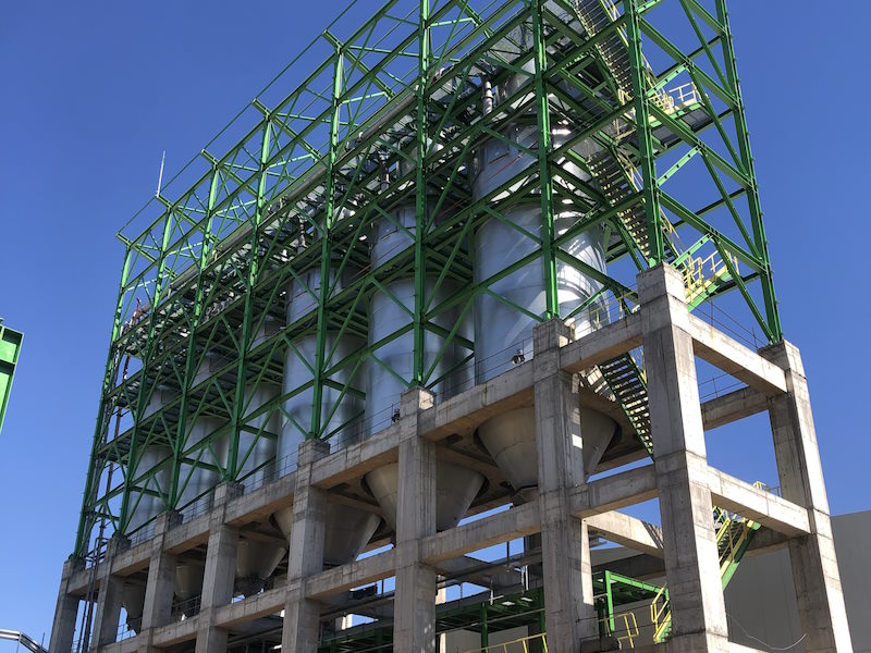 Turnkey Silo Installation Bulk MAterial HAndling Pneumatic Conveying Systems Gypsum Starch Calcium Carbonate Storage Silos