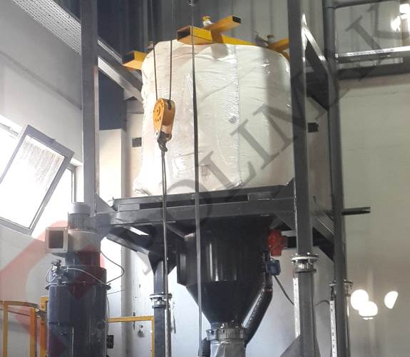 Bulk bag emptying station big bag weighing system