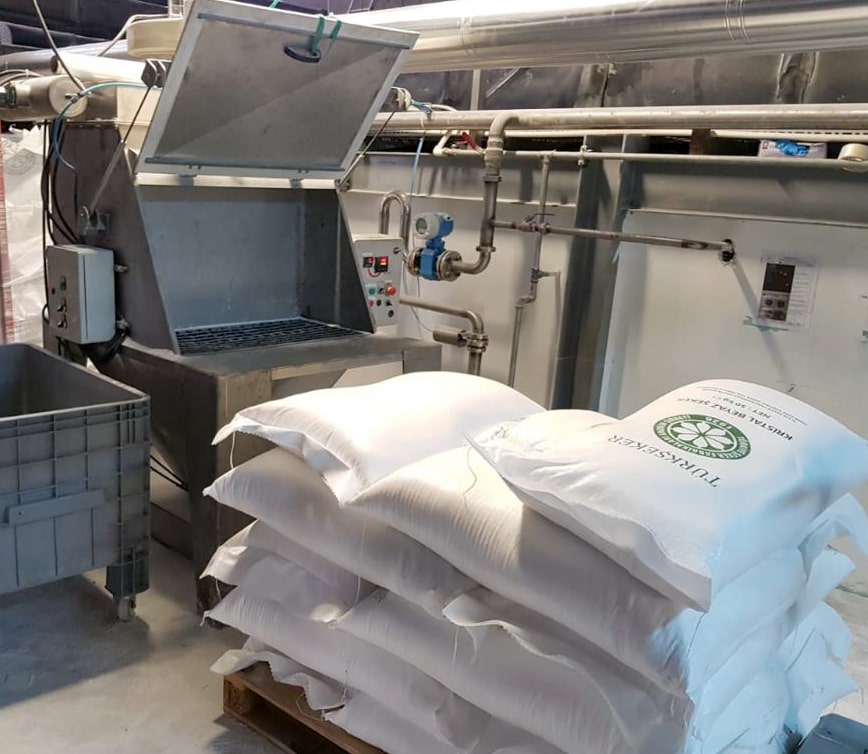 bag dump and sack discharge system