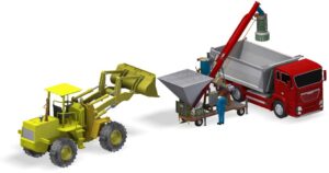 Mobile Truck Loading System with Front End Loader Hopper | polimak